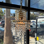 Antique Crystal + Brass Pendant Light Lighting CANDID HOME