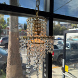 Antique Crystal + Brass Pendant Light Lighting CANDID HOME