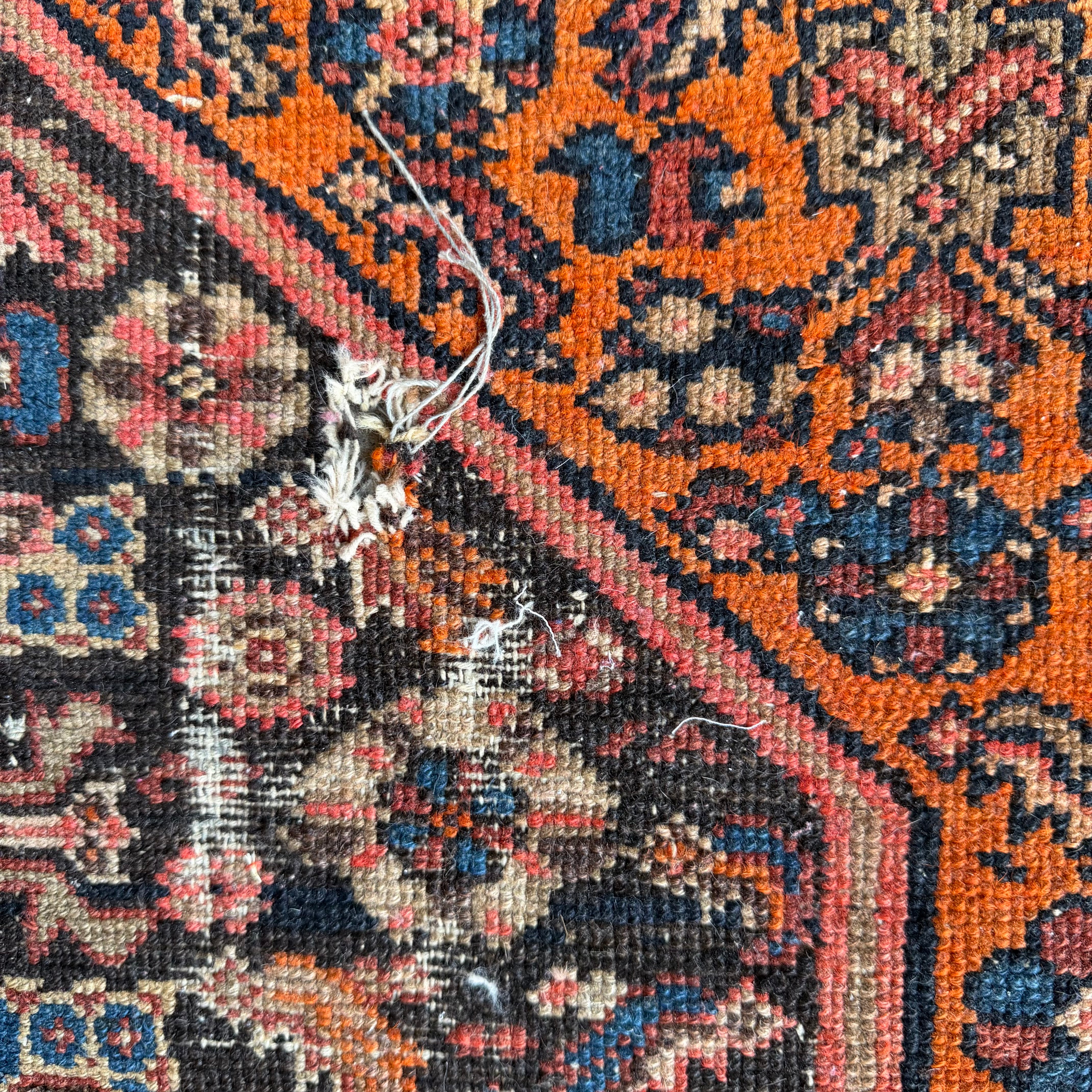 Antique Distressed Malayer Persian Rug - 3'11" x 5'9" Rugs CANDID HOME