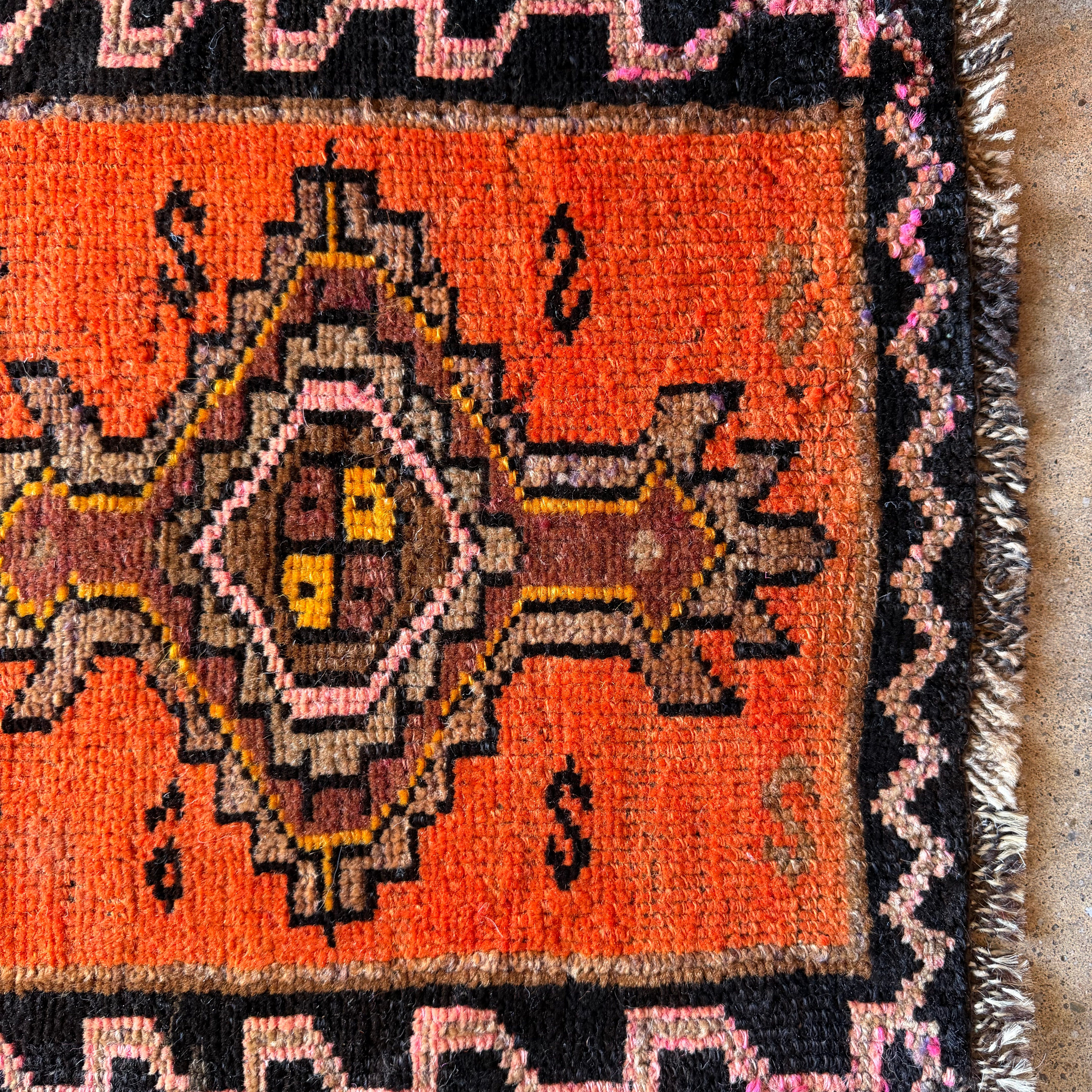 Vintage Small Turkish Rug - 18.5" x 35" Rugs CANDID HOME