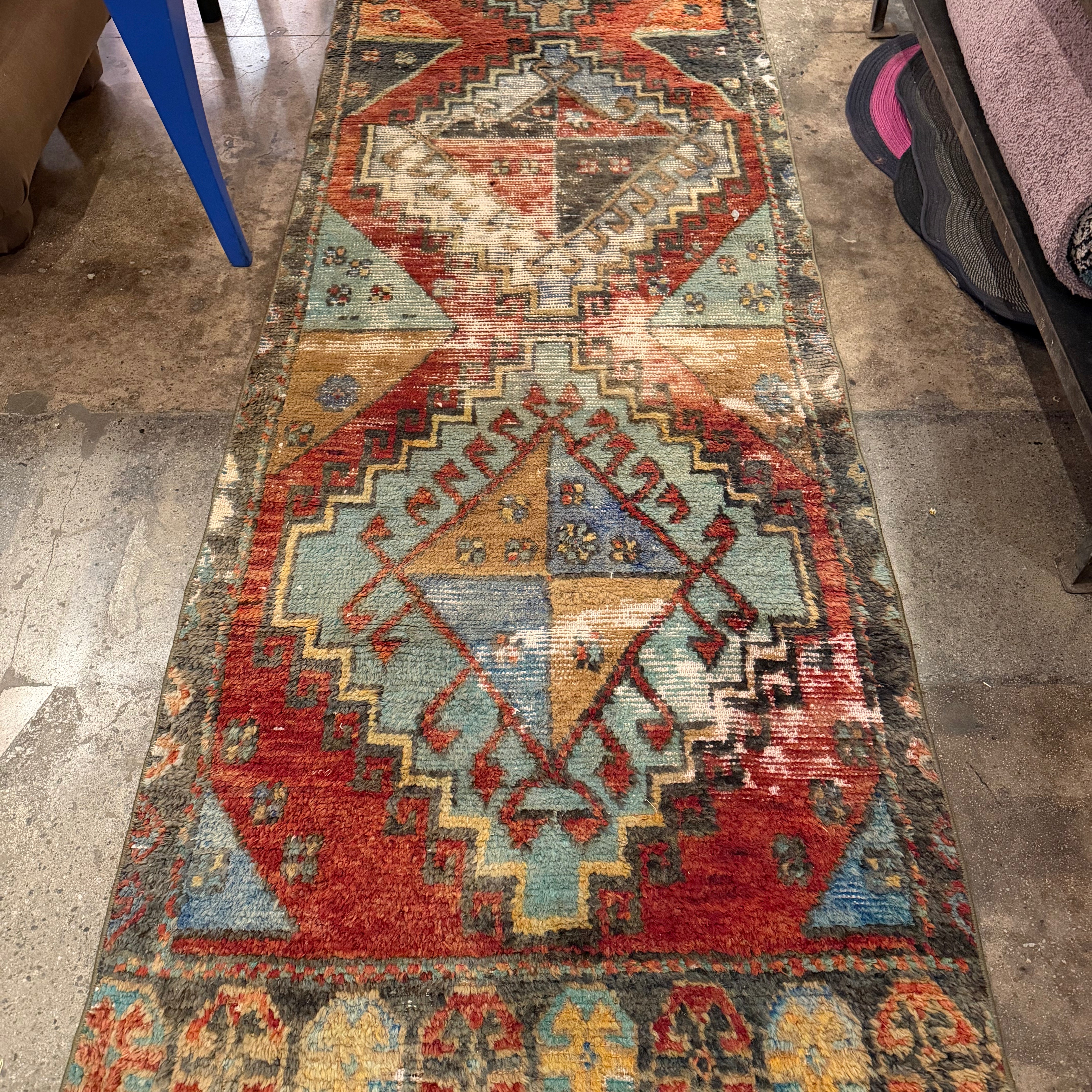 Vintage Turkish Runner - 2'7" x 8' runner CANDID HOME