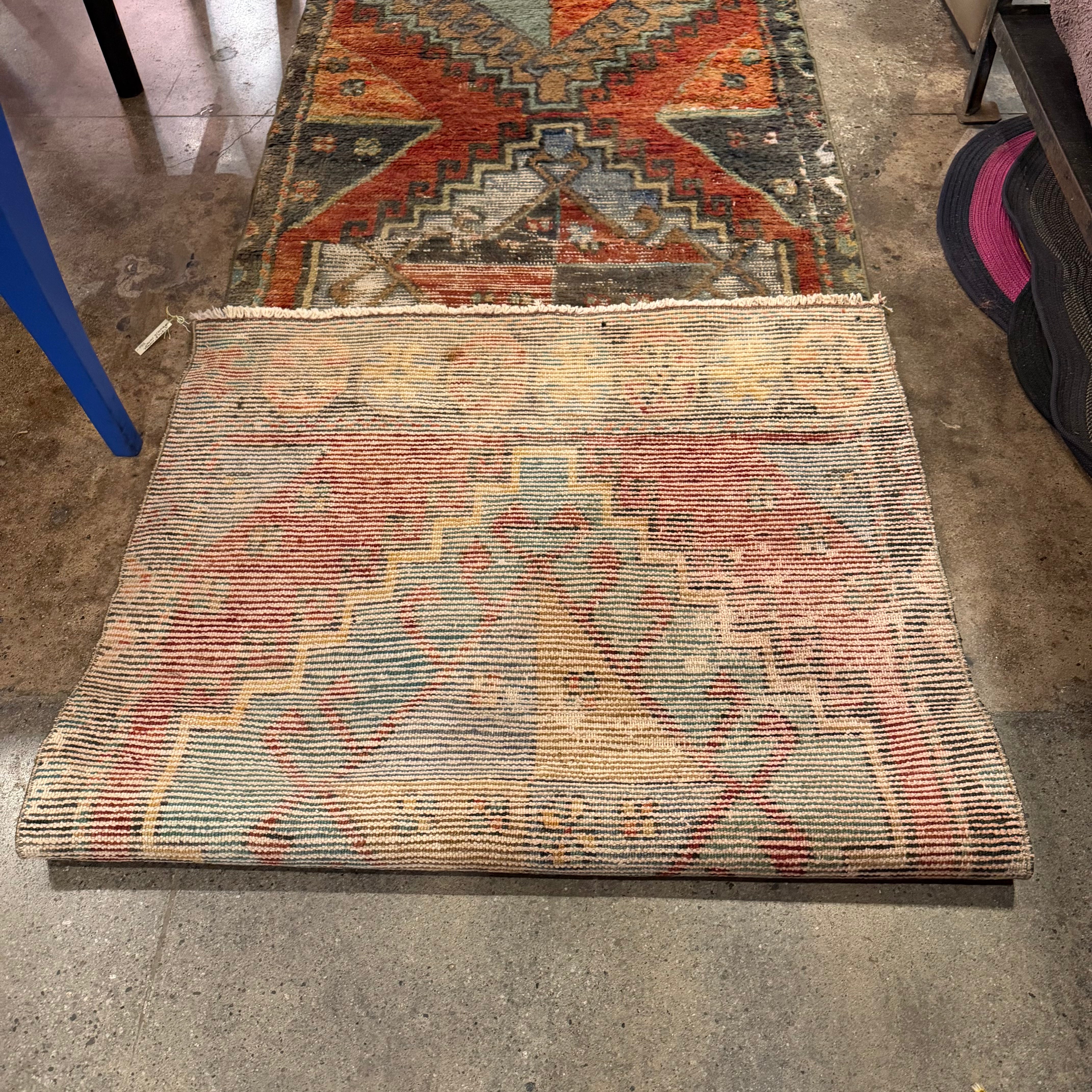Vintage Turkish Runner - 2'7" x 8' runner CANDID HOME