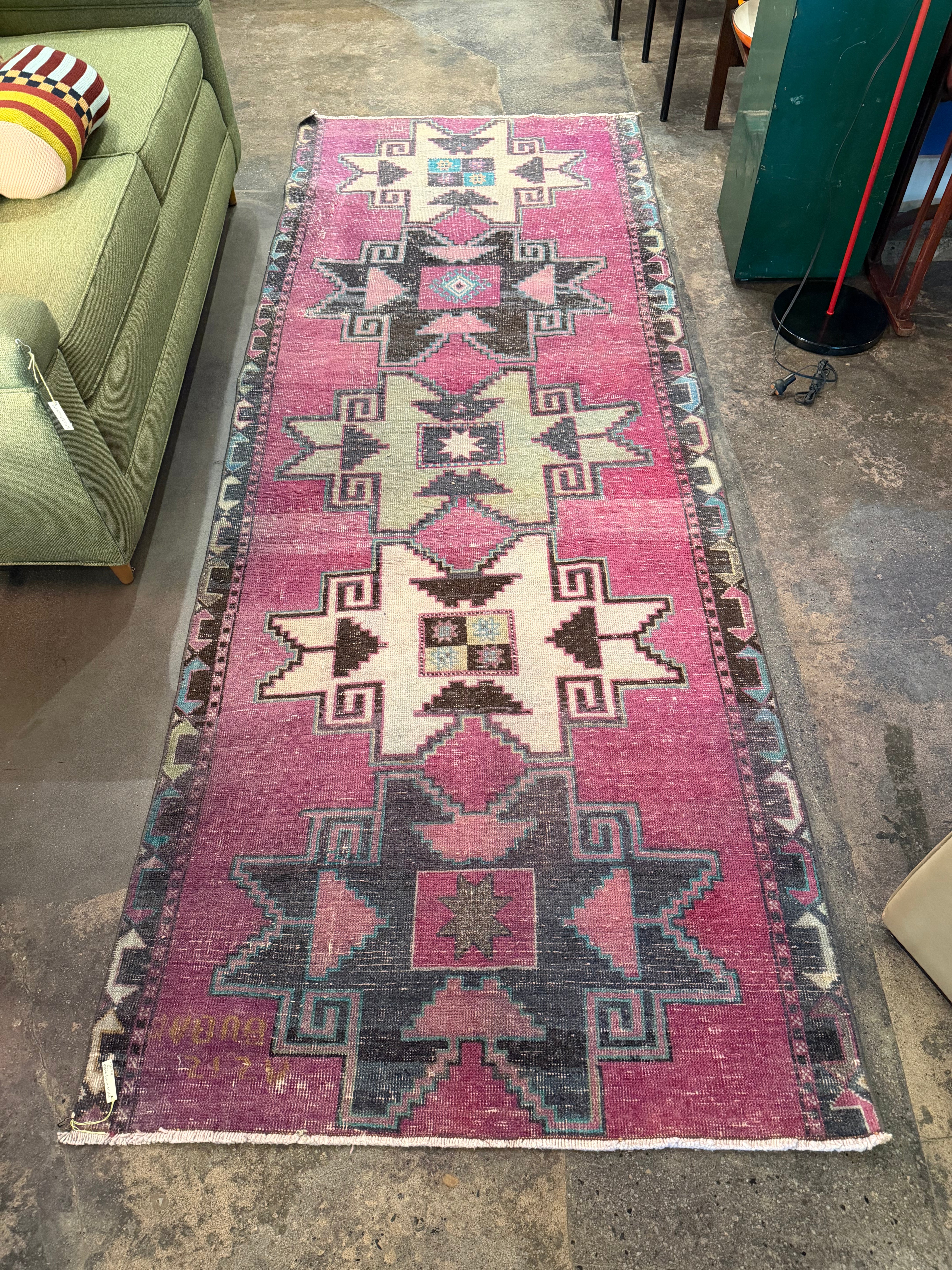 Vintage Turkish Kilim Runner - 3'3" x 8'8" runner CANDID HOME