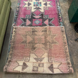 Vintage Turkish Kilim Runner - 3'3" x 8'8" runner CANDID HOME