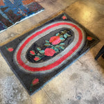 Late 1800's American Rag Rug - 28" x 43" Rugs CANDID HOME