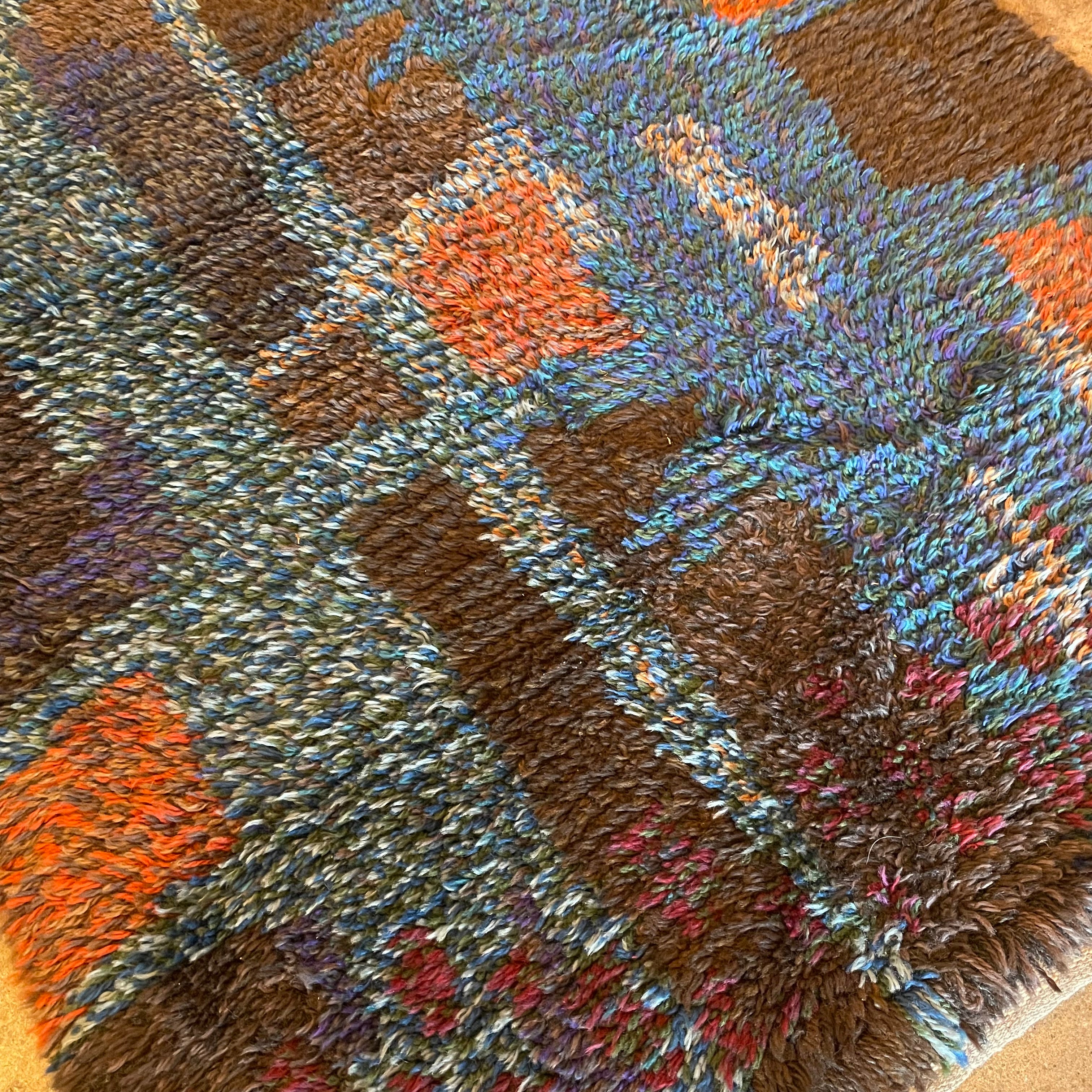 1970's Swedish Rya Shag Rug - 37" x 68" Rugs CANDID HOME