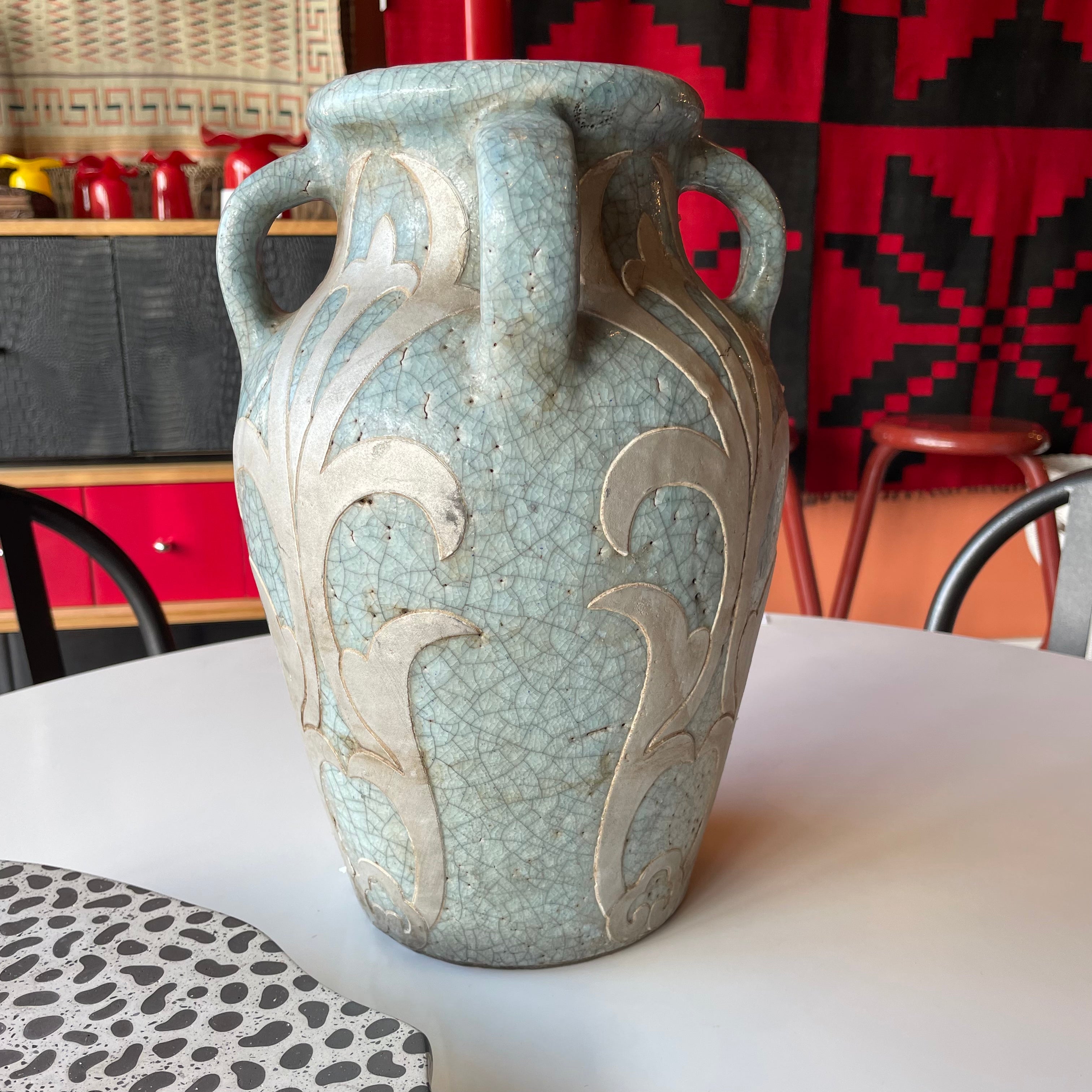 1940's Art Deco Ceramic Vase Vase CANDID HOME
