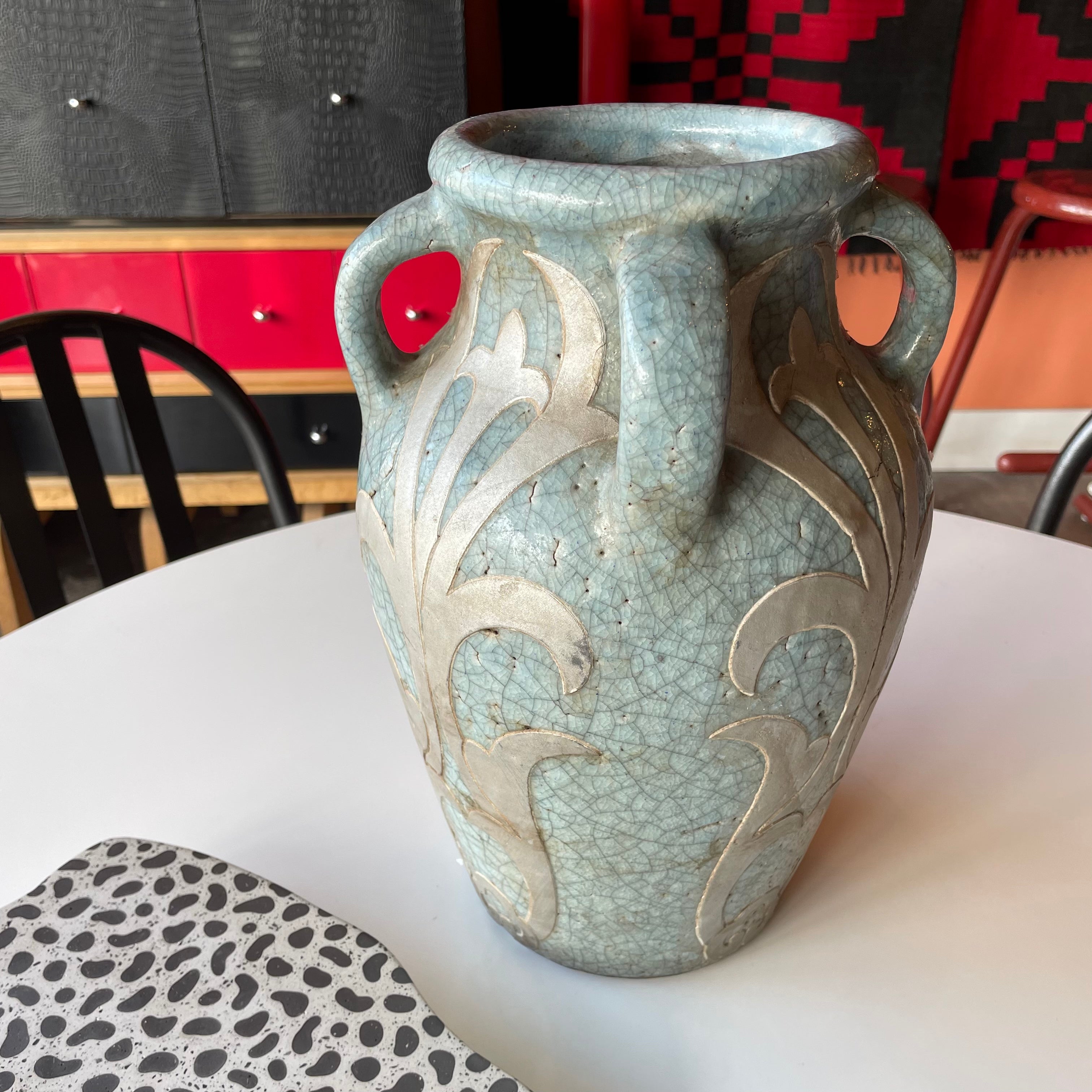 1940's Art Deco Ceramic Vase Vase CANDID HOME