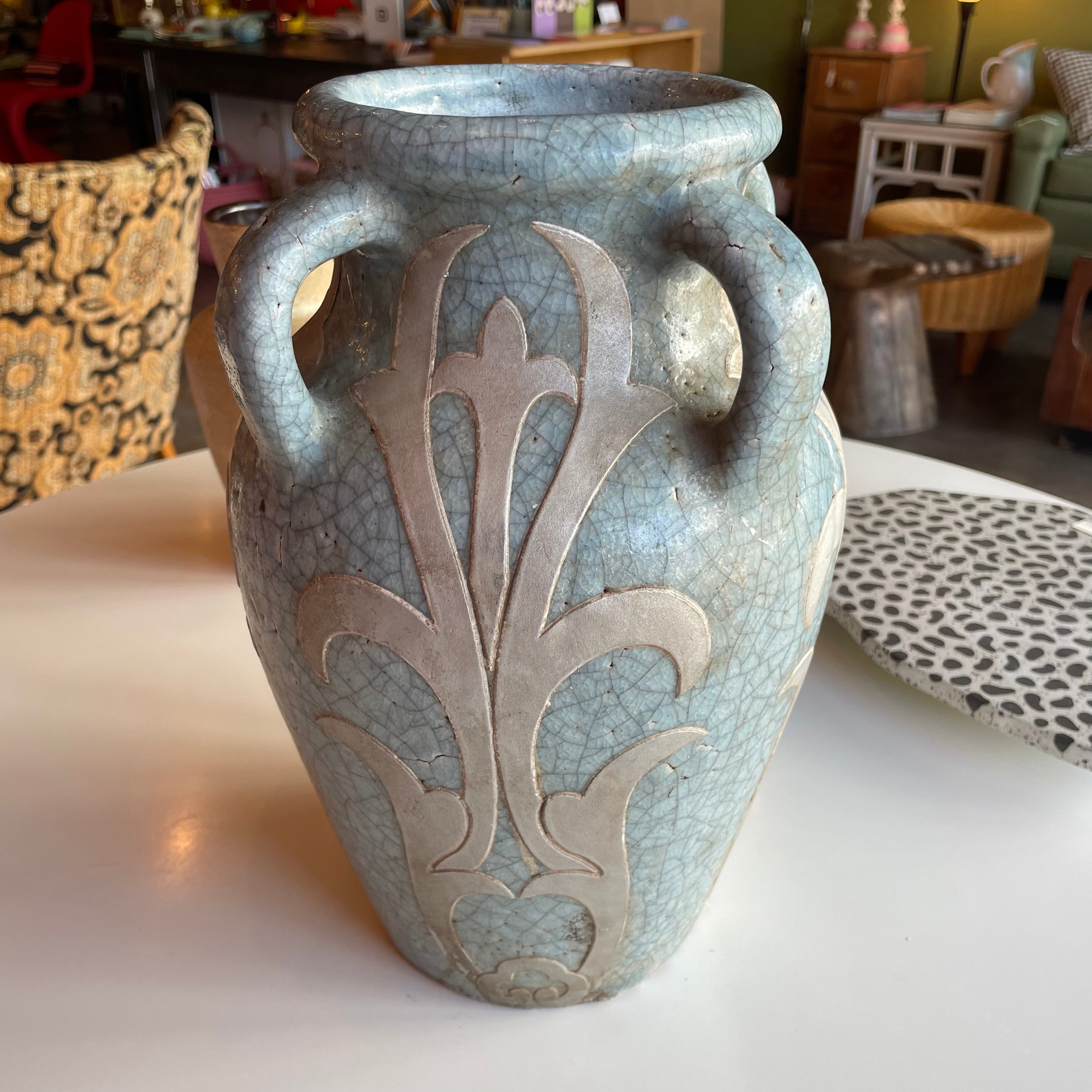 1940's Art Deco Ceramic Vase Vase CANDID HOME