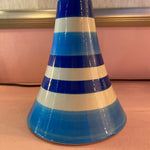 Vintage Striped Ceramic Pedestal Pillar Candle Holder Stand CANDID HOME   