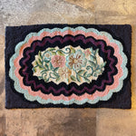 Early 1900's American Rag Rug - 23" x 35" Rugs CANDID HOME