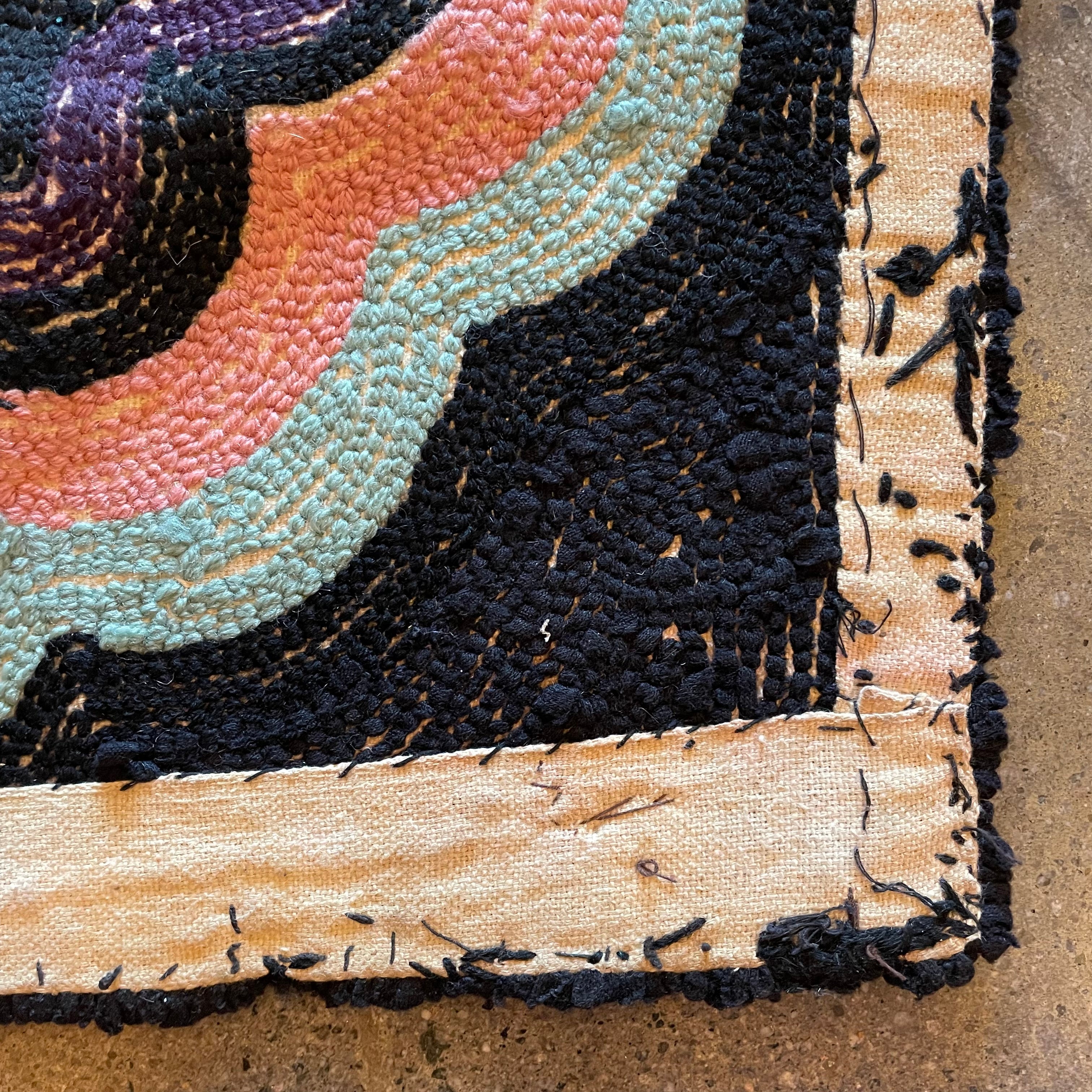 Early 1900's American Rag Rug - 23" x 35" Rugs CANDID HOME
