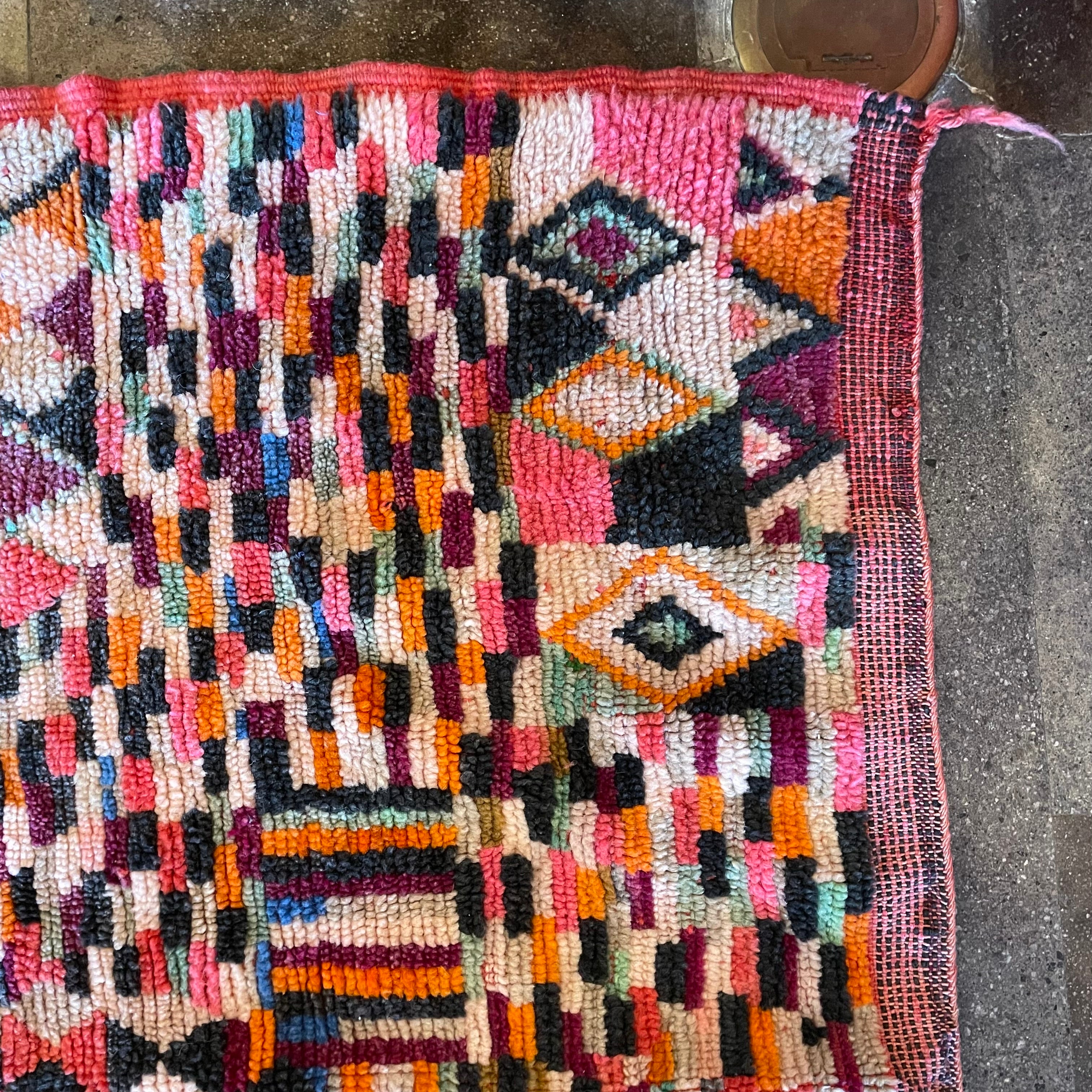 Vintage Abstract Moroccan Rug - 46" x 68" Rugs CANDID HOME