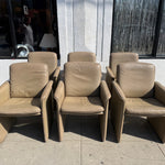 1970's Vintage De Sede x Stendig Leather Dining Chairs - Set of 6 Dining Chairs CANDID HOME