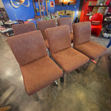 1970's Paul Evans for Directional Chrome Cantilever Dining Chairs - Set of 6