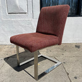 1970's Paul Evans for Directional Chrome Cantilever Dining Chairs - Set of 6