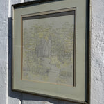 1970's "Invitation" Framed Watercolor + Ink by Seth Jabin Art CANDID HOME