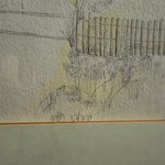 1970's "Invitation" Framed Watercolor + Ink by Seth Jabin Art CANDID HOME