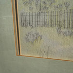 1970's "Invitation" Framed Watercolor + Ink by Seth Jabin Art CANDID HOME