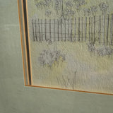 1970's "Invitation" Framed Watercolor + Ink by Seth Jabin Art CANDID HOME