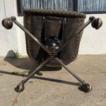 1970's Vintage Upholstered Swivel Desk Chair office chair CANDID HOME