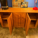 1970's Golden Oak Credenza