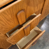 1970's Golden Oak Credenza