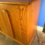 1970's Golden Oak Credenza