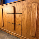 1970's Golden Oak Credenza