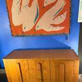 1970's Golden Oak Credenza
