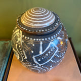 Vintage Abstract Studio Pottery Lidded Jar