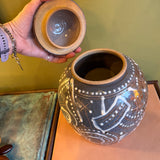 Vintage Abstract Studio Pottery Lidded Jar