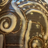 Vintage Abstract Studio Pottery Lidded Jar