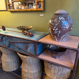 Vintage Abstract Studio Pottery Lidded Jar