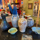 Vintage Abstract Studio Pottery Lidded Jar