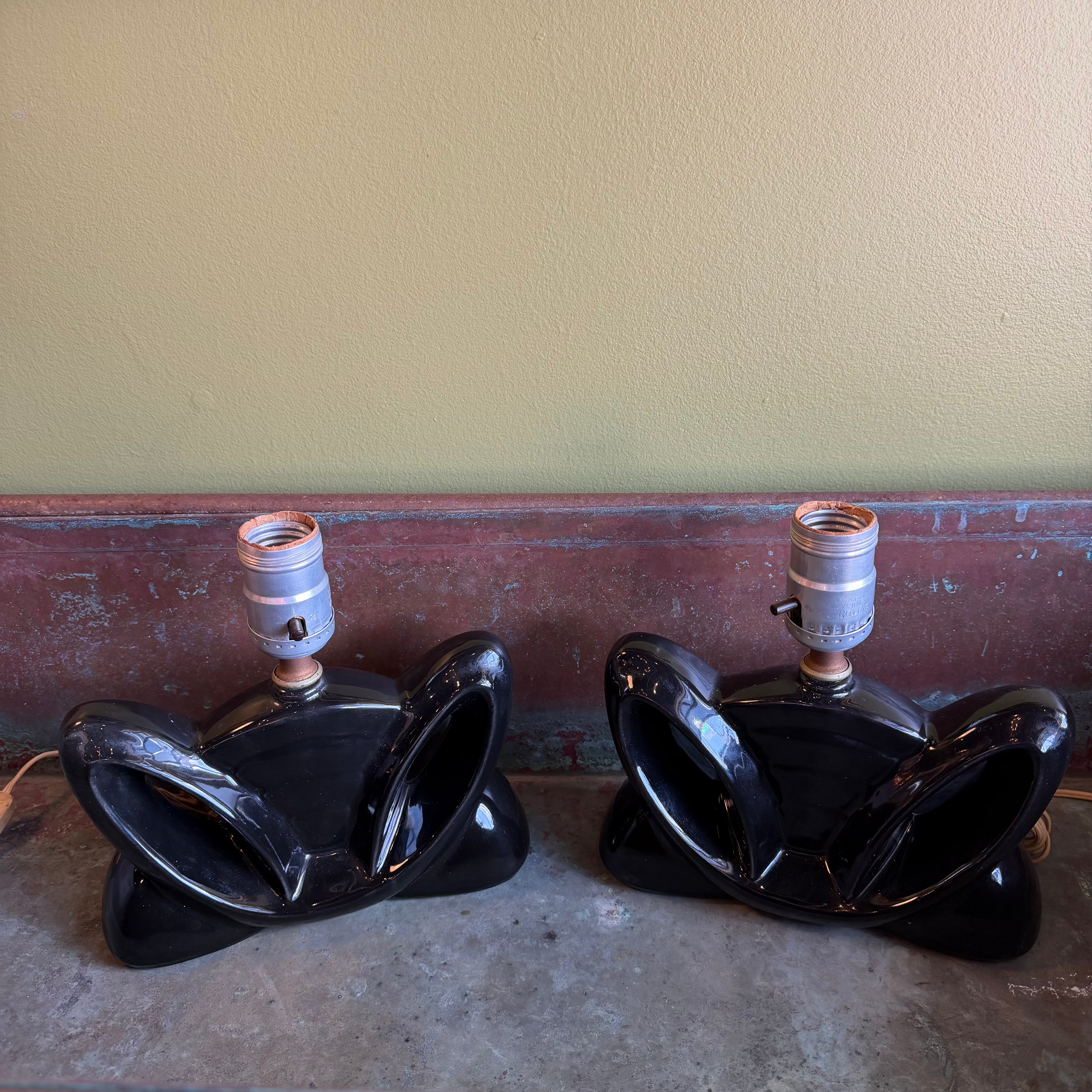 1950s Ceramic Lamps - A Pair lamp CANDID HOME