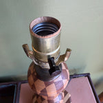 Vintage Marquetry Table Lamp Lamps CANDID HOME