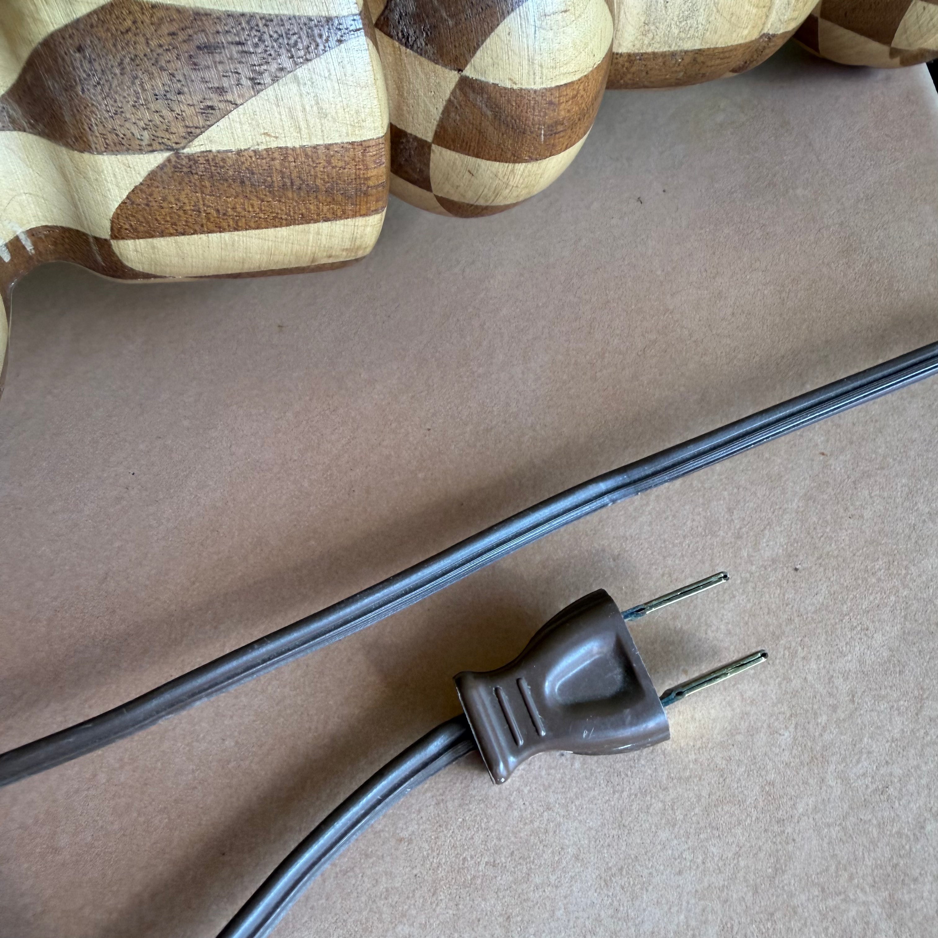 Vintage Marquetry Table Lamp Lamps CANDID HOME