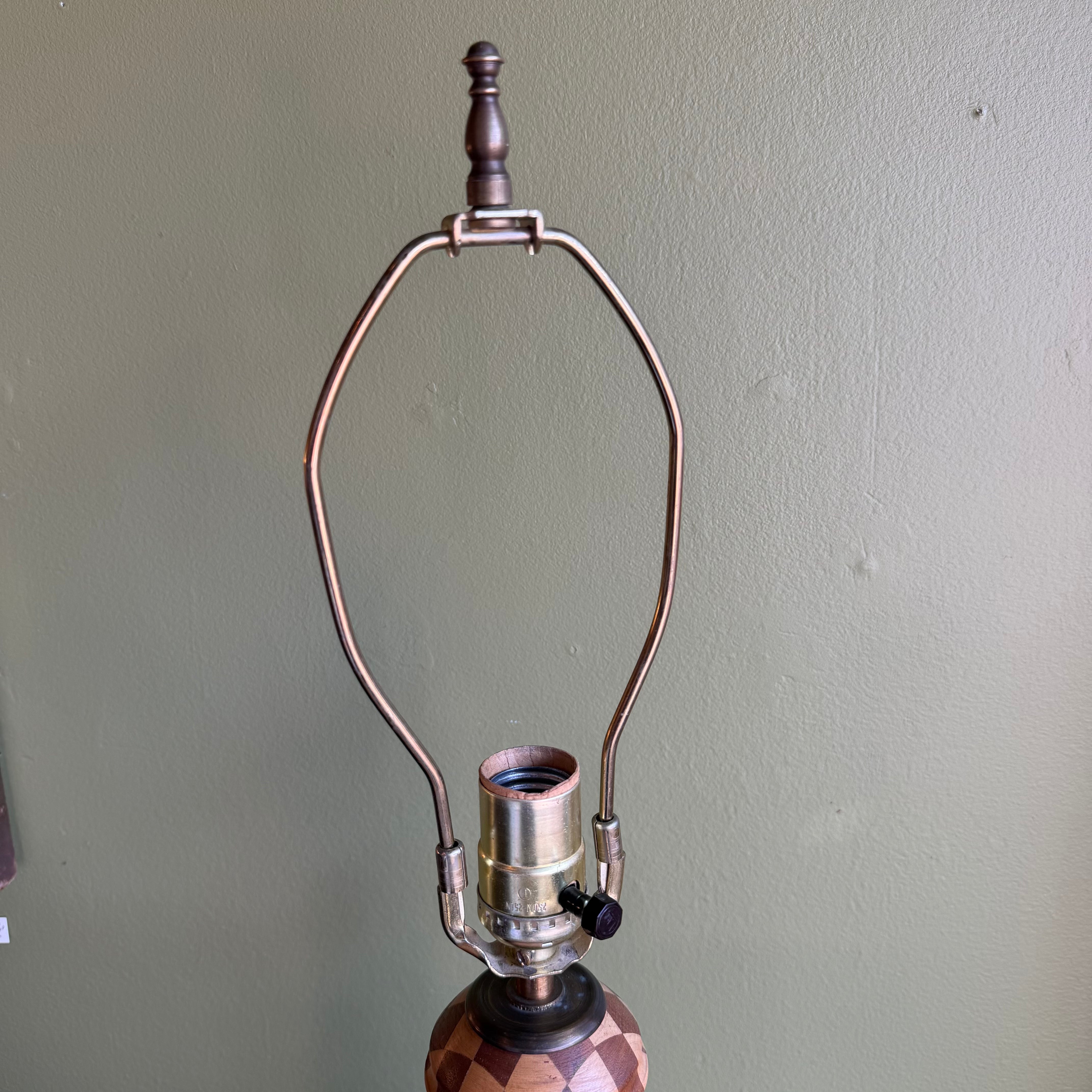 Vintage Marquetry Table Lamp Lamps CANDID HOME