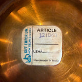 Vintage Indian Brass Enamel Peacock Bowl