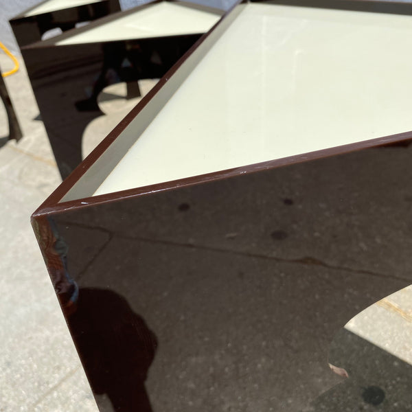 1970's Acrylic Triangle Side Tables - Set of 4 Tables CANDID HOME   