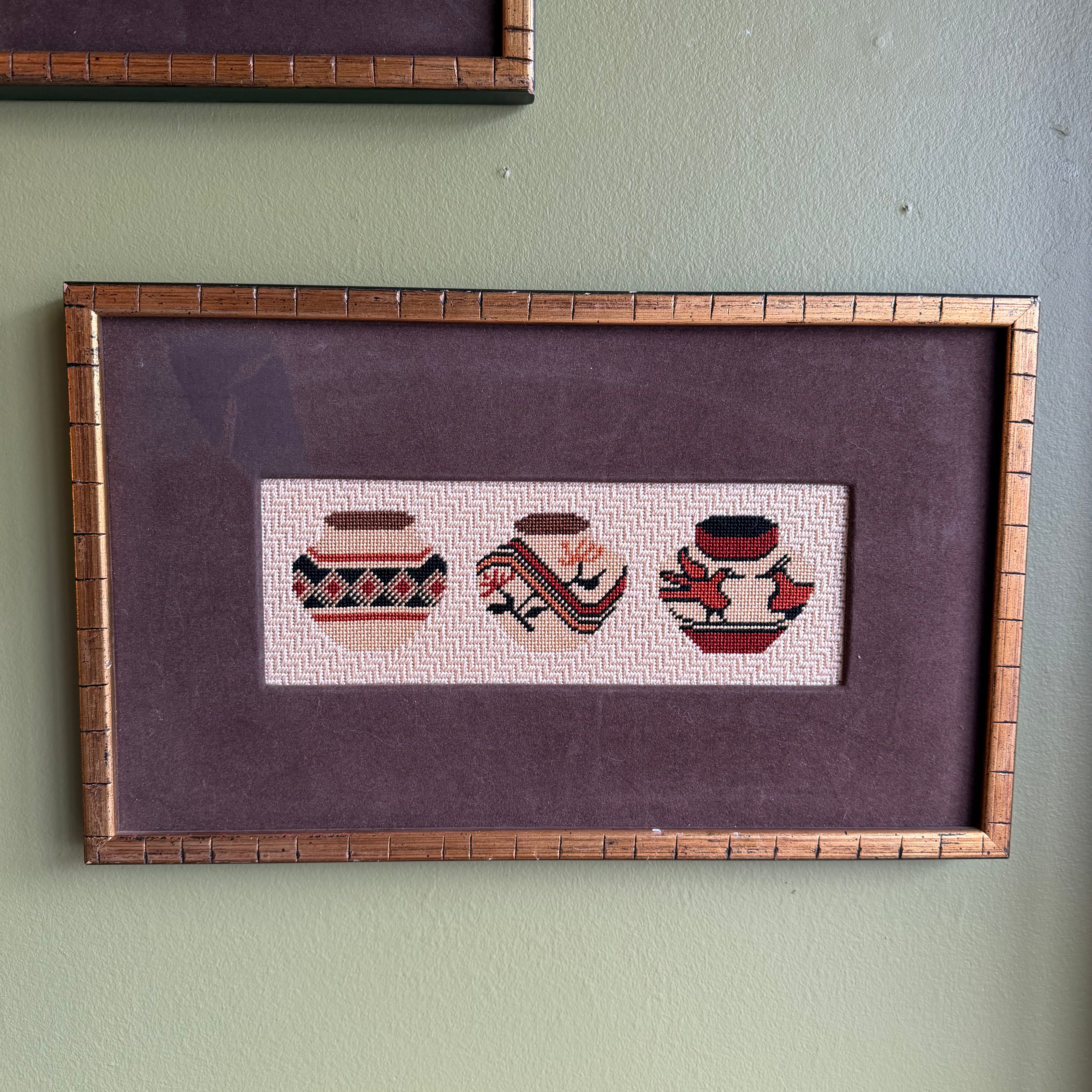 1970's Vintage Embroidered Southwestern Art