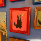 Smoking Cat Painting by Troy Kelly