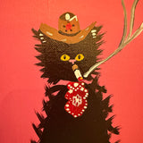 Smoking Cat Painting by Troy Kelly