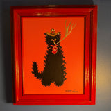 Smoking Cat Painting by Troy Kelly