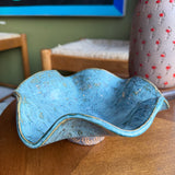 Vintage Wavy Studio Pottery Bowl