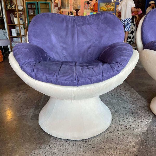 Vintage Jaymar Suede Pod Chairs - A Pair Chairs CANDID HOME   