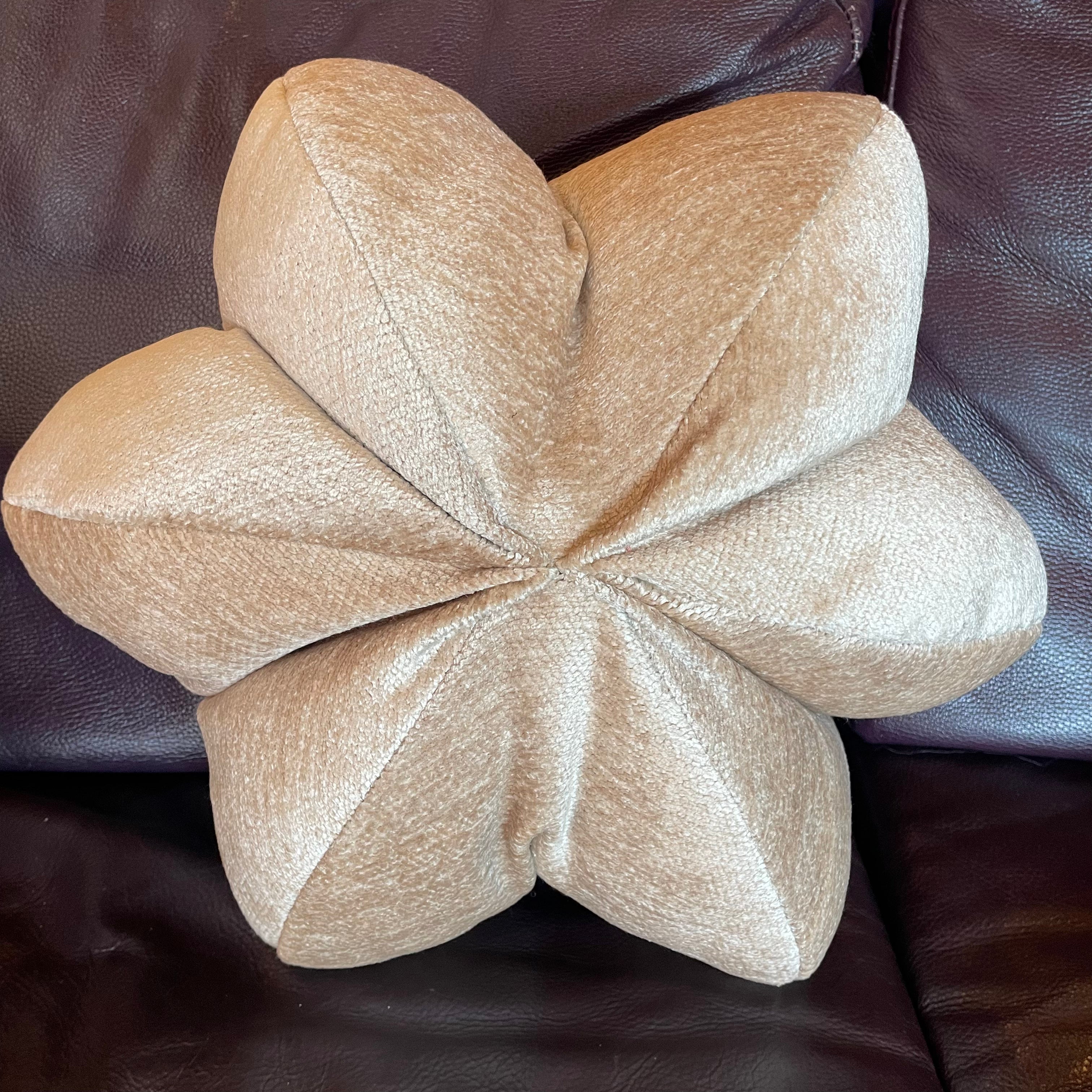 17" Star Anise Pillow by Anjia Jalac Pillows anjia jalac White Chenille