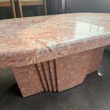 1980's Pink Marbled Coffee Table