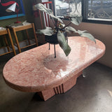 1980's Pink Marbled Coffee Table